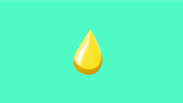 2D Animated Honey Drop with Golden Liquid Detail for Honey Theme
