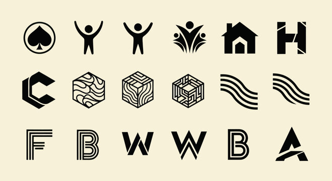 Modern Logo Design Collection: Abstract Symbols, Icons, and Letters