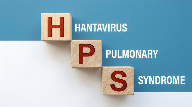 Hantavirus pulmonary syndrome hps acronym spelled with wooden blocks