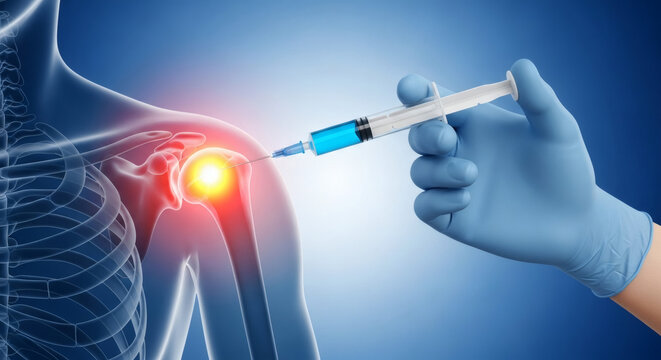 Medical Shoulder Joint Injection for Pain Relief Treatment