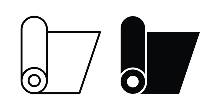Aluminum foil icon. Linear icon collection. flat black icons