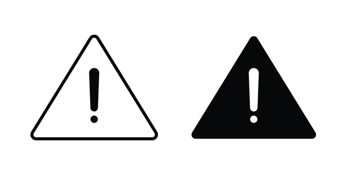 Attention icon. Linear icon collection. flat black icons