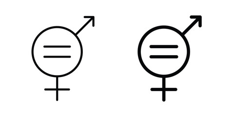 Gender equality icon. Linear icon collection. flat black icons © Franklin