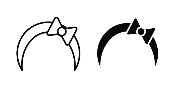 Hair band icon. Linear icon collection. flat black icons