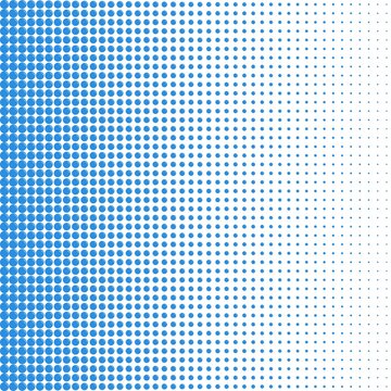 Blue halftone dot gradient background, design for: tech website headers, modern business card backgrounds, creative poster layouts. JPEG version.