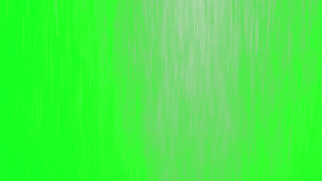 Thick sheet of heavy downpour rain creating a solid curtain on chroma key green screen background, extreme monsoon flash flood storm overlay element for digital background replacement.