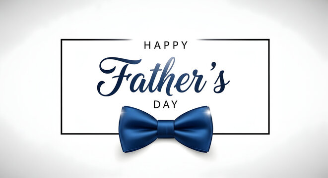 Happy father day card with bow tie celebrate dad with stylish greeting and festive design