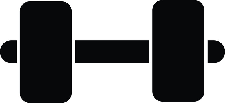 Gym dumbbell icon on isolated transparent background