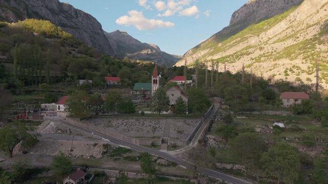 Incredible mountains in the village of Selc&euml; in the North of Albania