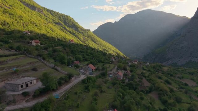 Incredible mountains in the village of Selc&euml; in the North of Albania