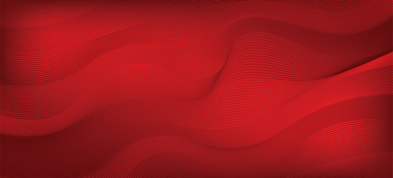 Contemporary technology cover design set. Luxury background with red line pattern (guilloche curves). Premium vector tech backdrop for business layout, digital certificate, formal brochure template