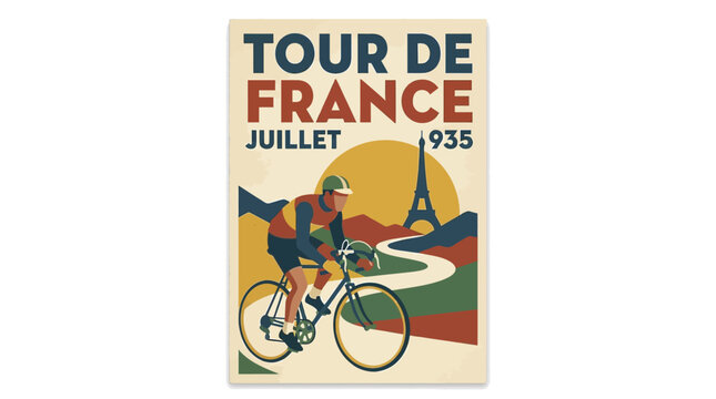 Tour de France 1935 vintage cycling poster
