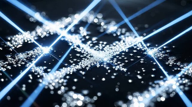 Nanoparticles Dancing in Optical Tweezers Array