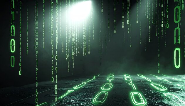 Blockchain network golden link secure connection technology concept digital illustration