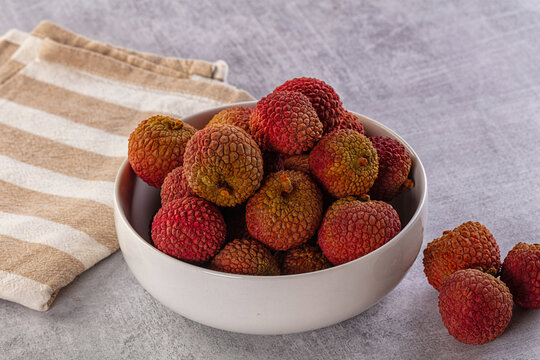Sweet juicy tropical lychee fruit