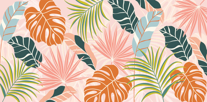 leaf wall back background design