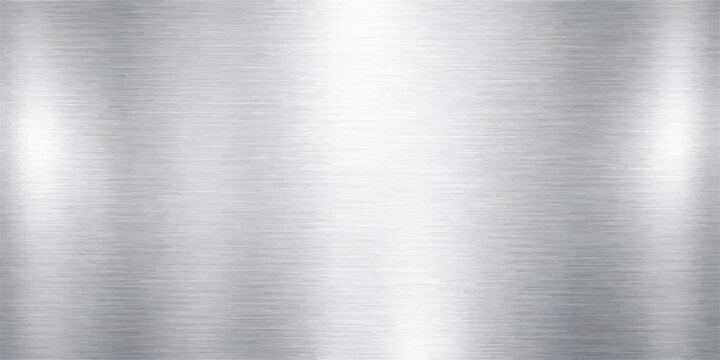 A shiny brushed metal texture on a stainless steel or aluminum plate surface, featuring a grey metallic pattern suitable for an industrial backdrop
