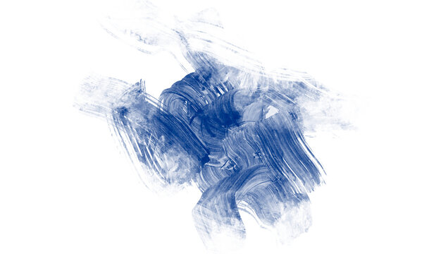 Borr&oacute;n de tinta azul sobre fondo trasparente.