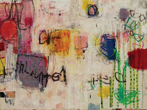 Abstract Acrylic Painting Boundless Freedom Unlimited Texture Fine Art Background