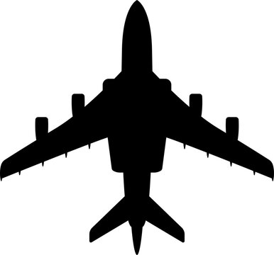 Aircraft models top view vector icons set. Silhouettes of American and Russian military and civilian aircraft models. Plane illustration sign collection. Airplane symbol. Air plane, plane, travel.