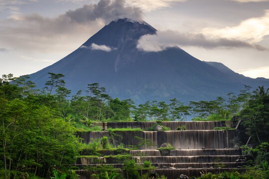 mt Merapi in Indonesia 
