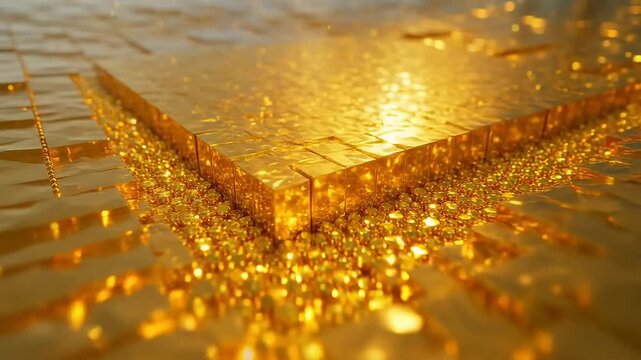 Nano-Gold Lattice Under Pressure: Phase Transition