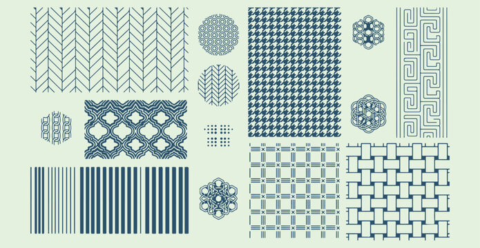 geometric pattern tiles, herringbone design texture, linear weave background, modern fabric prints, minimal abstract grid, repeating line art, isolated vector tiles
