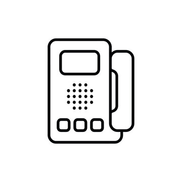 Intercom System Outline Icon Vector
