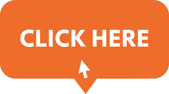 Click here call to action button with arrow cursor modern graphic design for web and digital interfaces.