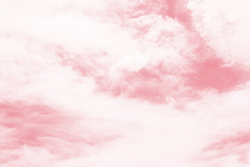 Fototapeta premium Pink sky nature background pastel dreamy fluffy gradient peaceful fantasy abstract cute cloudy nature environment.