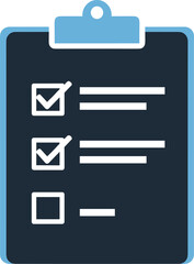 Clipboard with checklist and completed tasks marked with checkmarks indicating organization and accomplishment. © Emongrapic