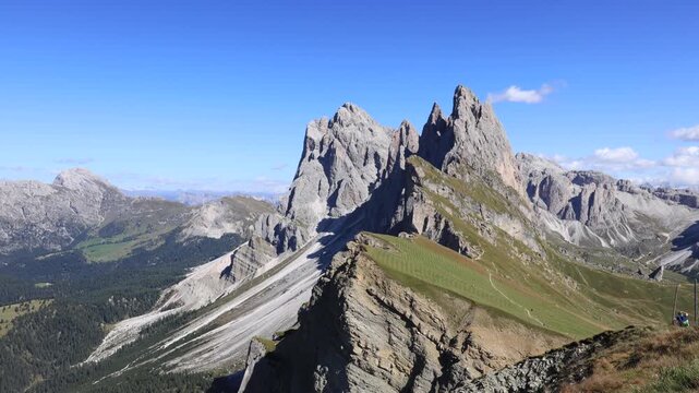 Seceda Mountain Peaks in the Dolomites, Italy in Seceda, Dolomites, Italy
