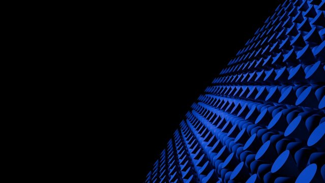 Blue Futuristic Cone Structure With Dark Copy Space Abstract Technology Background