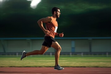 Obraz premium Running jogging determination concentration.