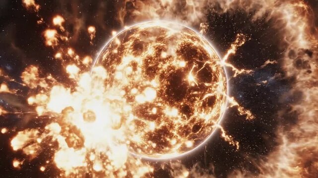 Exploding Star Cosmic Event, Supernova Galaxy Nebula Background for Sci-Fi Projects
