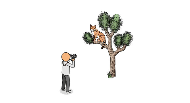 Photographer capturing leopard resting in unusual tree.