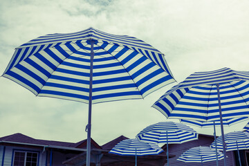beach umbrella and blue sky © 영호 신