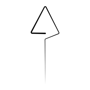 Minimal black arrow icon pointing upward