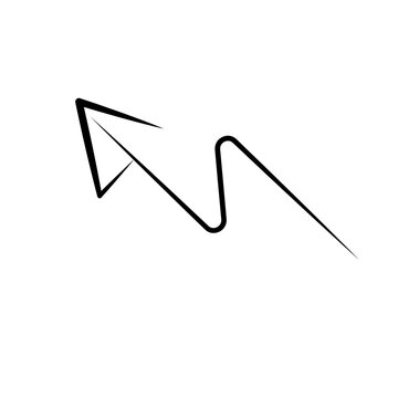 Hand drawn loop arrow symbol