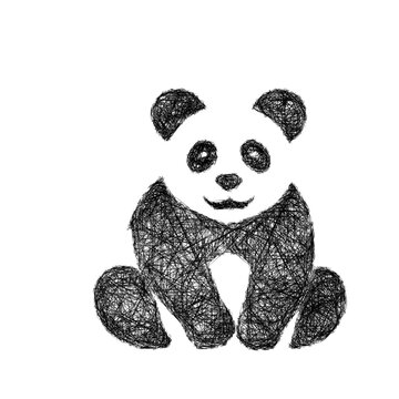 Sketch giant panda icon design