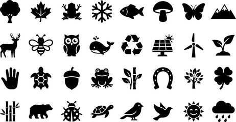 Eco friendly icons and nature symbols © Razia