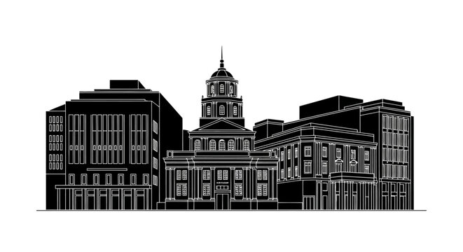 University of Missouri Jesse Hall silhouette, iconic campus landmark