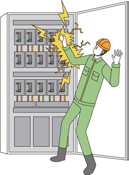 配電盤作業時の感電事故