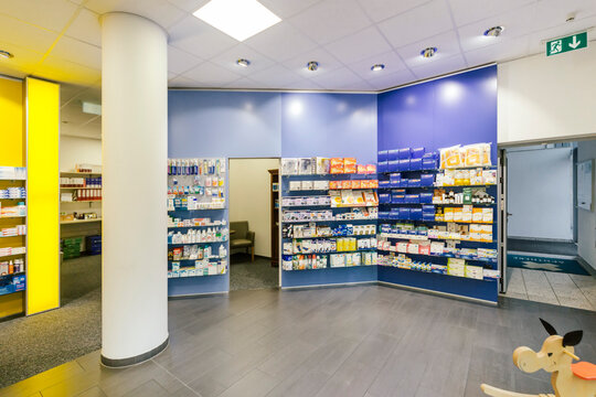 Interior of a pharmacy
