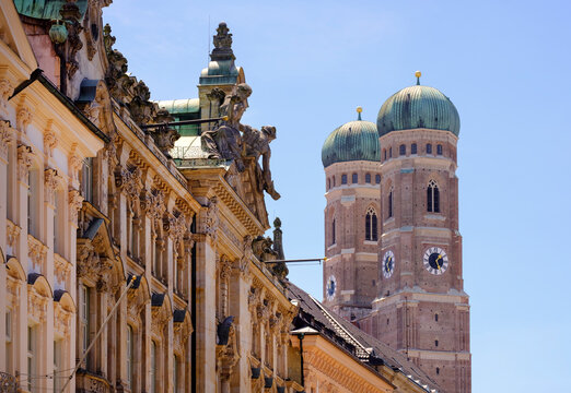 Germany, Bavaria, Munich, detail of the Church of Our Lady