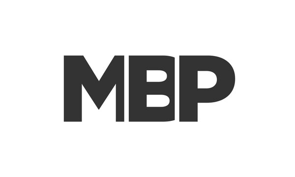 MBP logo design template with strong and modern bold text. Initial based vector logotype featuring simple and minimal typography. Trendy company identity.