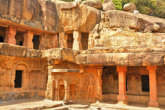 Udayagiri and Khandagiri caves  partly artificial caves of archaeological, historical and religious importance south of the city of Bhubaneswar in Odisha, India.
