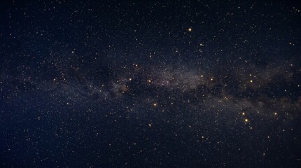 Fototapeta premium Starry night sky with vibrant Milky Way galaxy and cosmic dust clouds in deep space