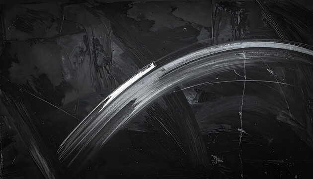 Abstract black chalkboard texture with white chalk scribbles and smudges, background for education and creativity