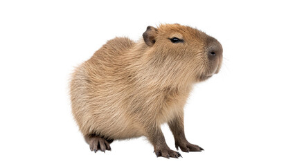 Cute wild capybara giant rodent mammal wildlife animal on transparent background © Ivanka
